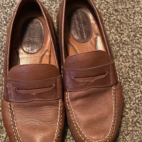 Johnston & Murphy Men’s Brown Leather Penny-loafers Slip on Shoes size 10m - Picture 9 of 11